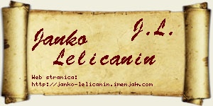 Janko Lelićanin vizit kartica